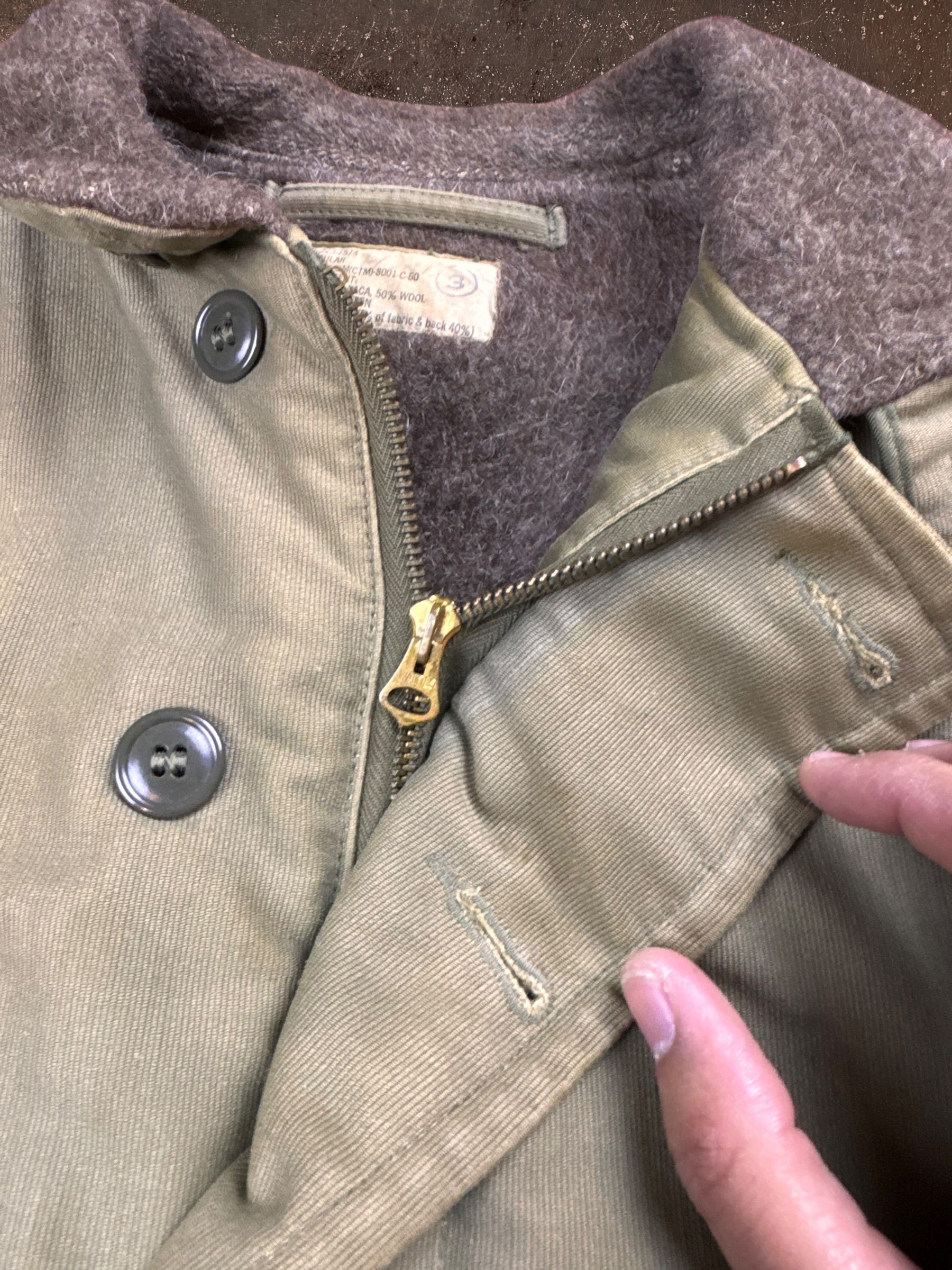 1960s USN N-1 Alpaca Fur Deck Jacket | Large