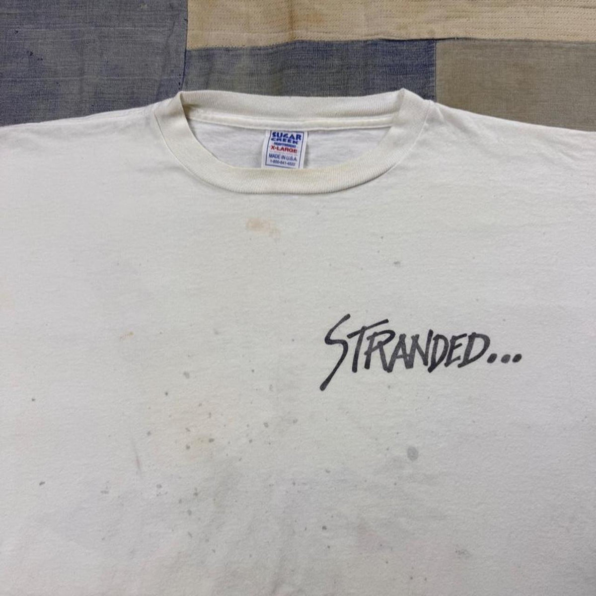 1989 Budweiser “Stranded… Send More Bud!” Beer Promo Tee | XL