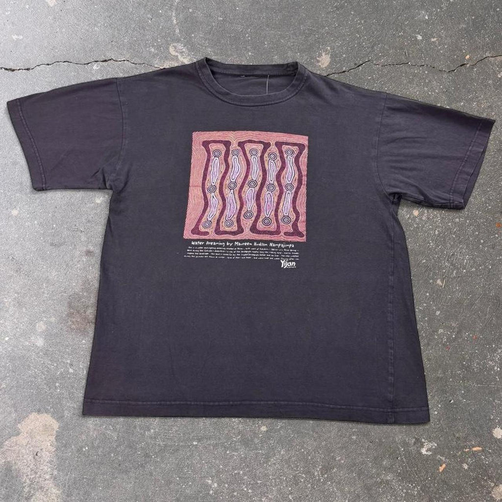 1990s Yijan Australia Water Dreaming Aboriginal Art Tee | Medium
