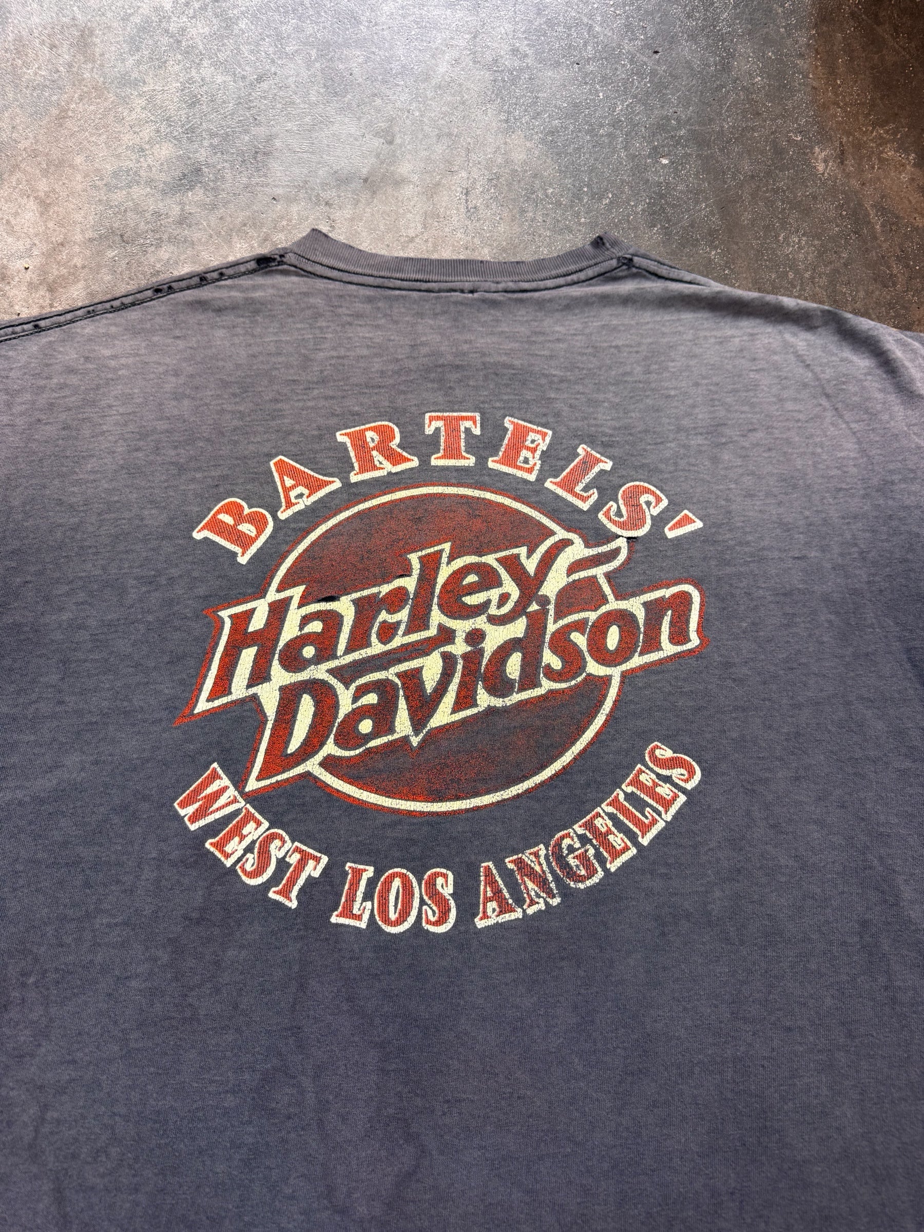 1990s Harley Davidson Smoked Out “Just Ride It” Black T Shirt | Large