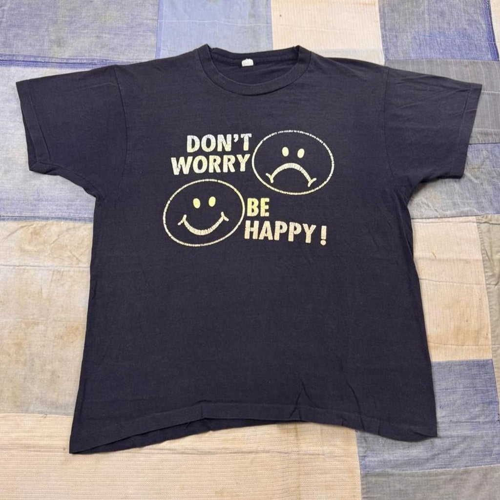 1980s Don’t Worry Be Happy Smiley Face Tee | Large