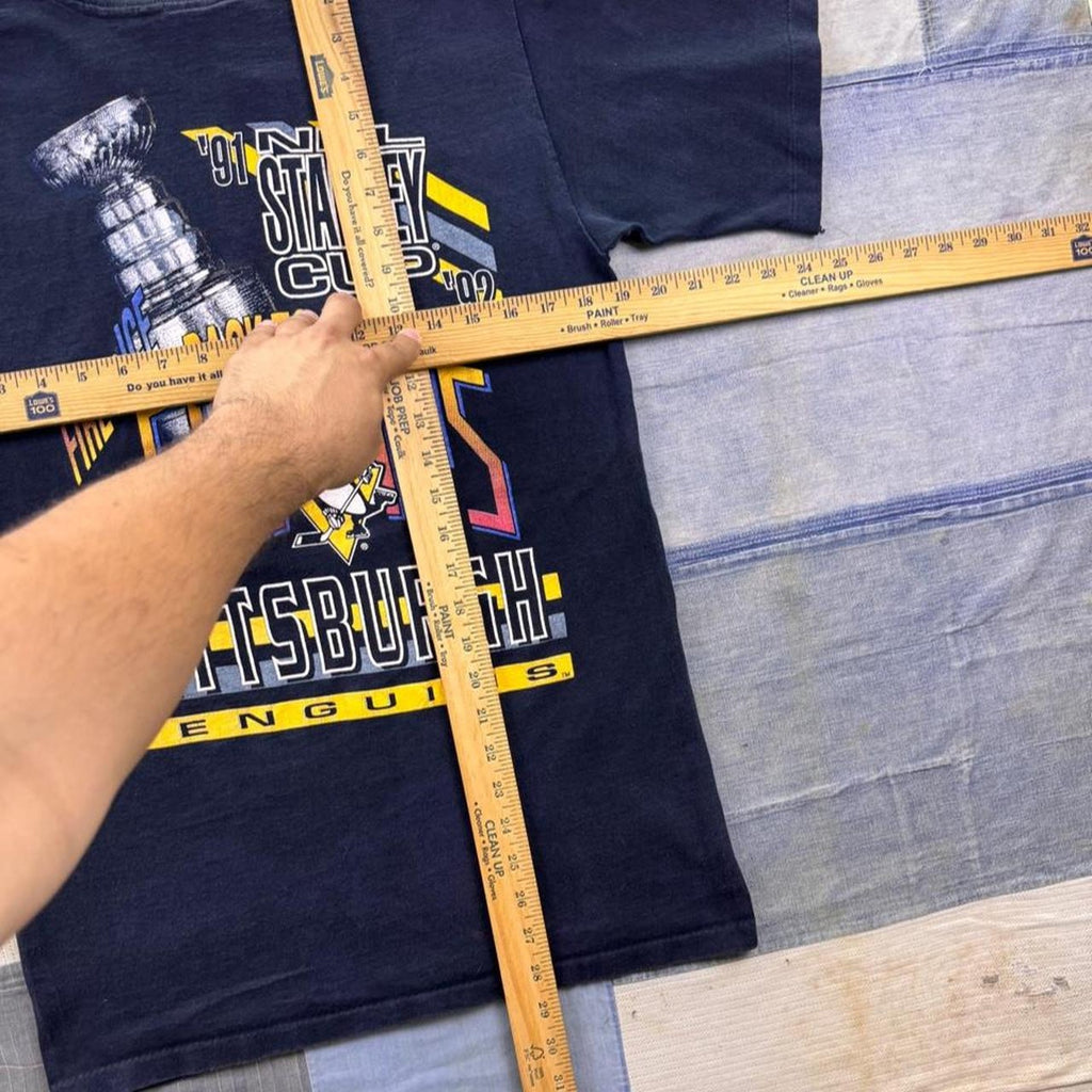 1992 Pittsburgh Penguins Back-to-Back Stanley Cup Champions Tee | Medium