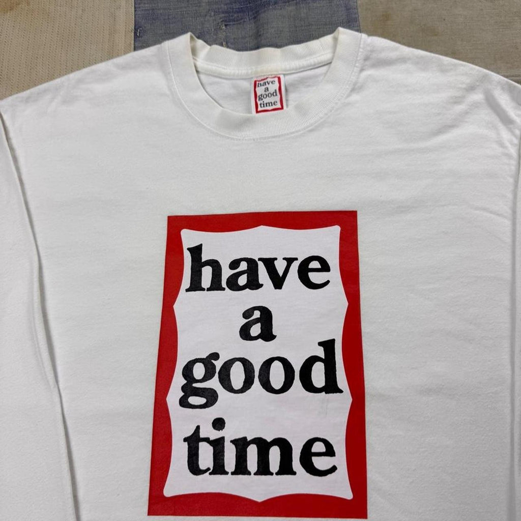 1990s Have a Good Time Logo Long Sleeve Tee | Medium