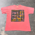 1990s Abstract Floral Graphic Tee | Large