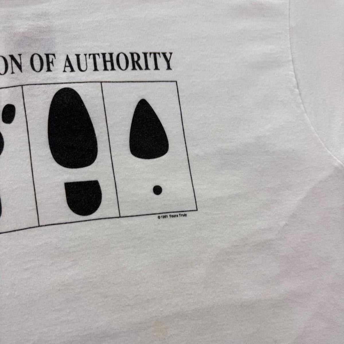 1991 Evolution of Authority Footprint Graphic Tee | Large