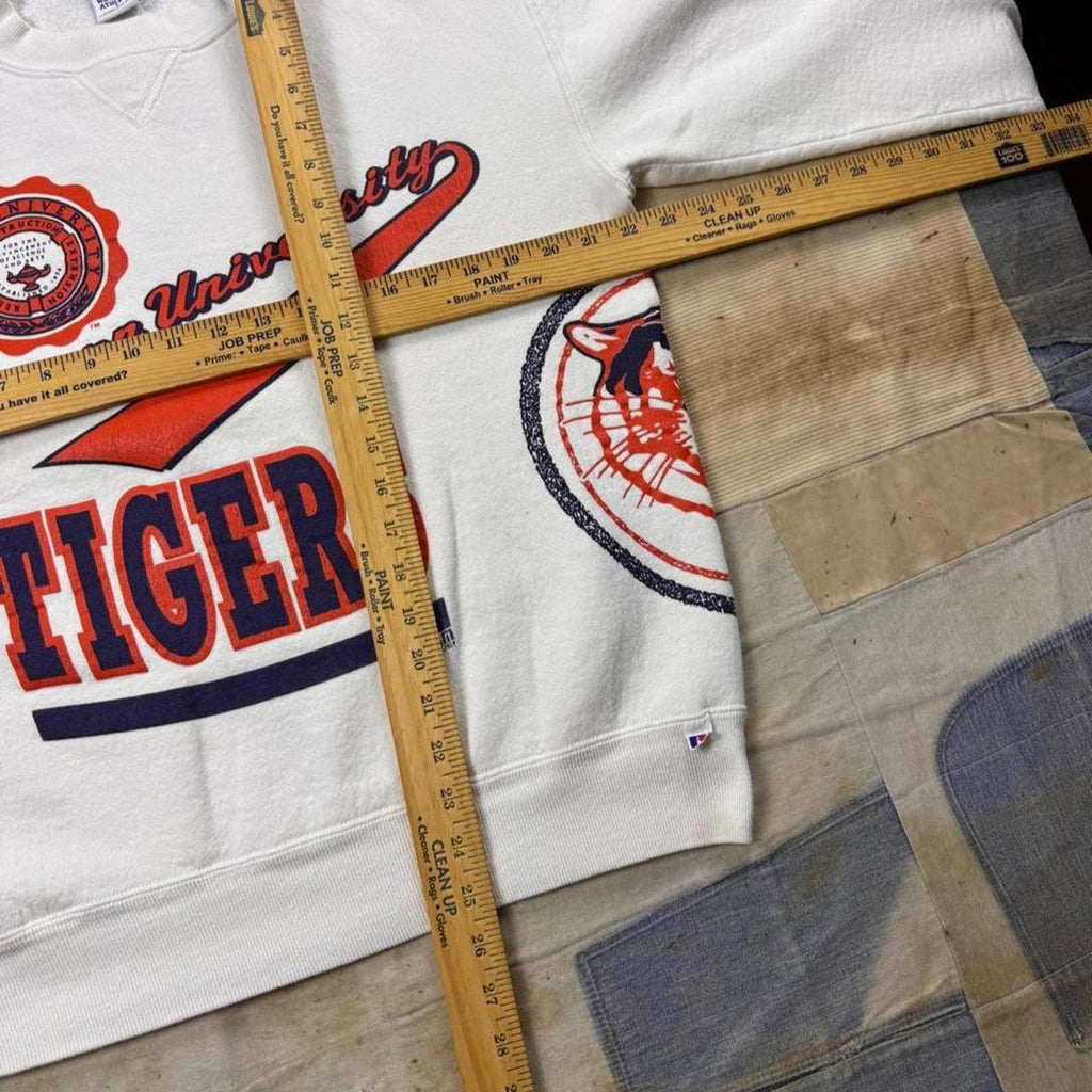 1990s Auburn University Tigers Wraparound Graphic Crewneck Sweatshirt | Large