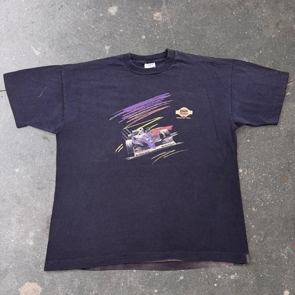 1995 Rothmans Williams Renault F1 Racing Black Tower Tee | XL