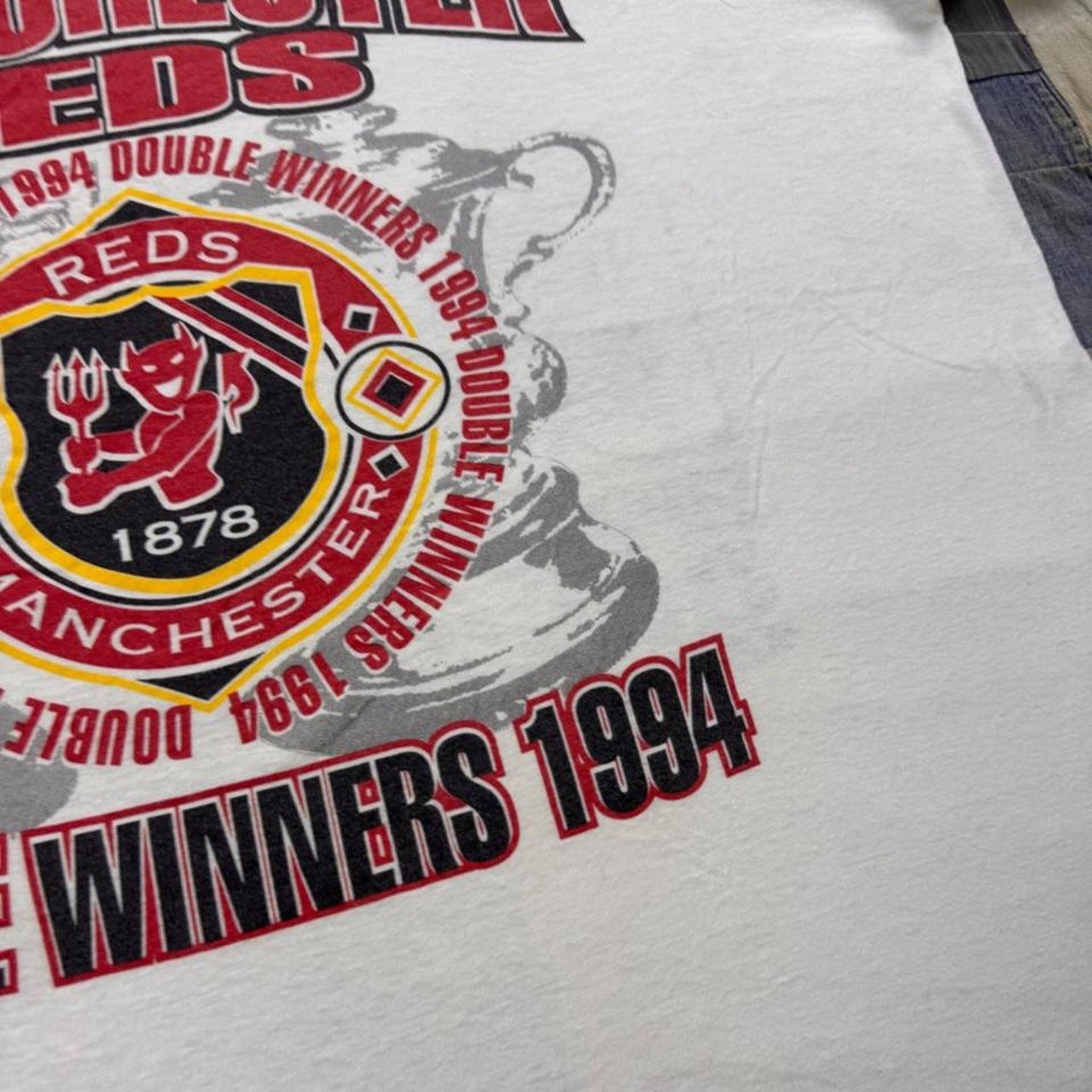 1994 Manchester United Double Winners Tee | XL