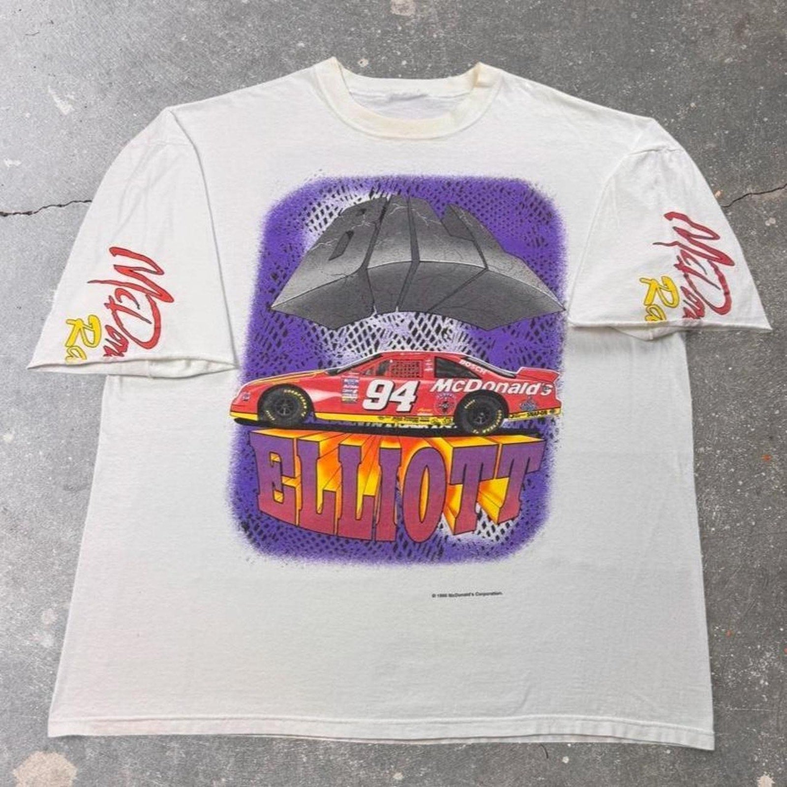 1995 Bill Elliott  no.94 McDonald’s NASCAR Racing Tee | XXL