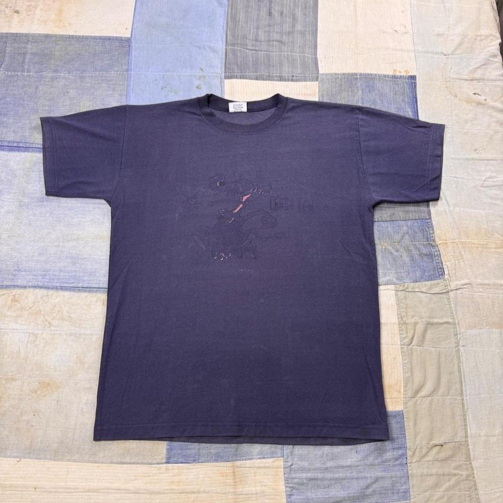 1990s Faded Cartoon Panther Graphic Tee | Large