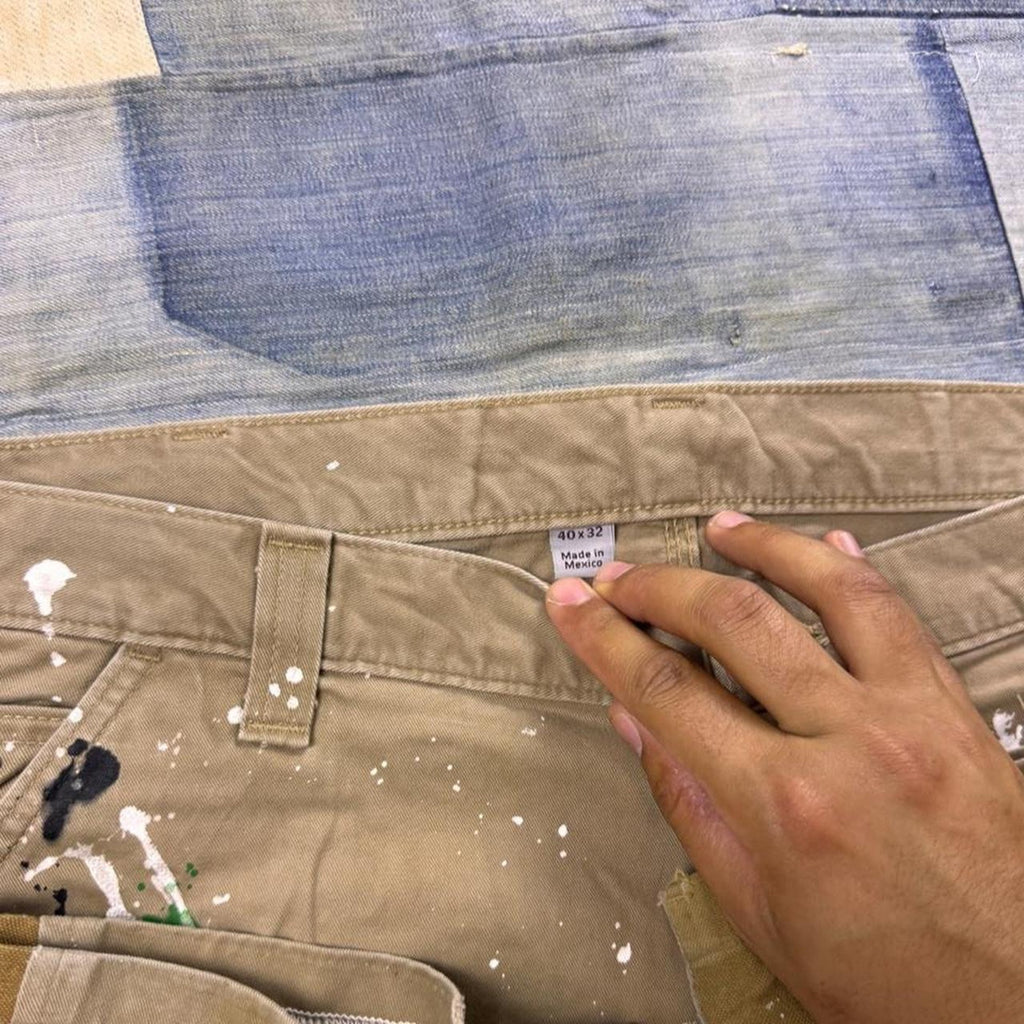 2000s Carhartt Paint Splatter Carpenter Work Pants | 40x34