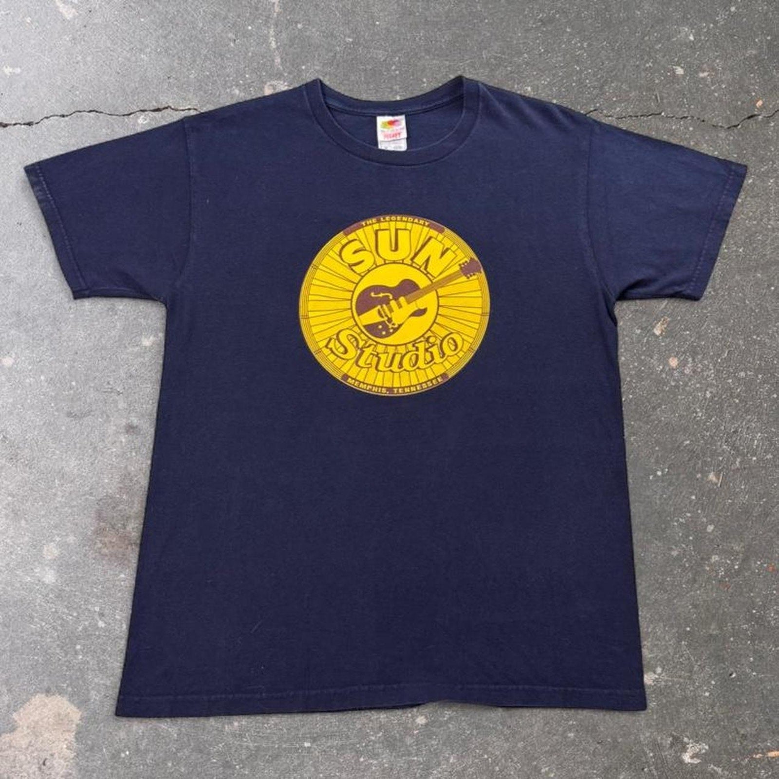 1990 Sun Studio Memphis Tennessee Guitar Music T Shirt large