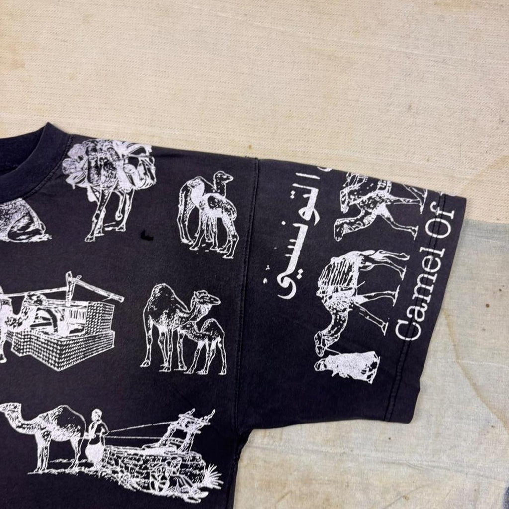 1990s Tunisia Camel All Over Print Tee | L