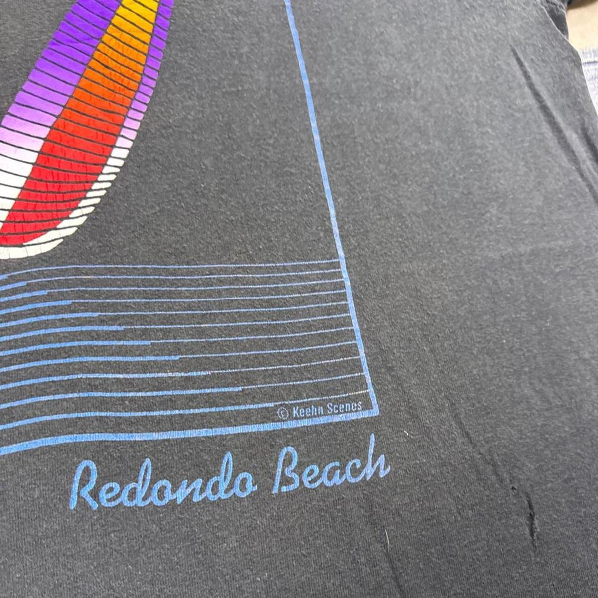 1980s California Redondo Beach Windsurf Graphic Tee | Large