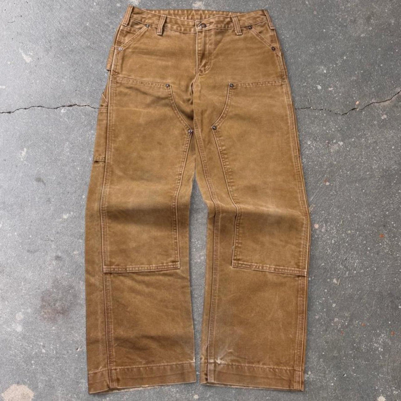 2000s Carhartt Brown Duck Double Knee Carpenter Pants | Women’s 30x29