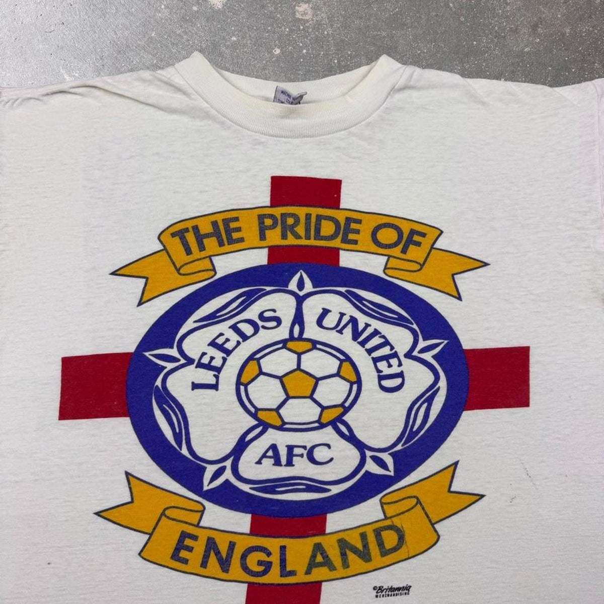 1990s Leeds United AFC “The Pride of England” Soccer Tee | Large