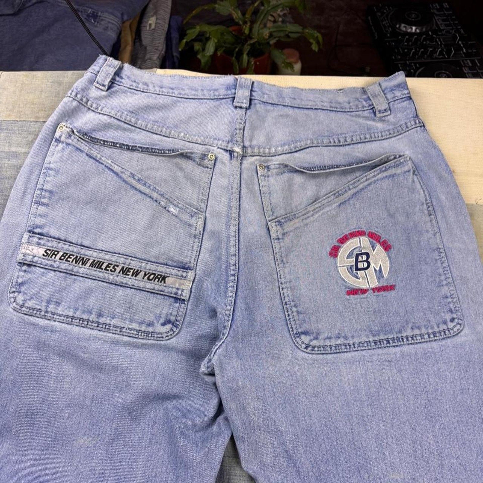 1990s Sir Benni Miles New York Baggy Denim Jeans | 36x31.5