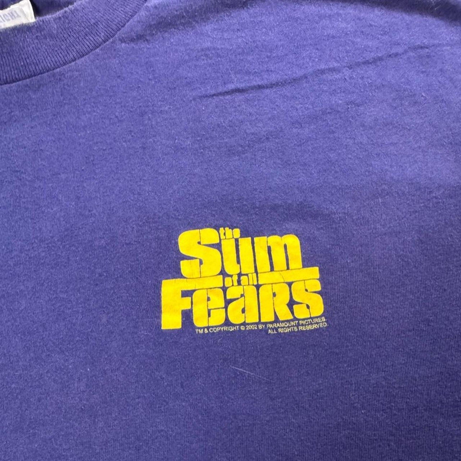2002 The Sum of All Fears Movie Promo Tee | XL
