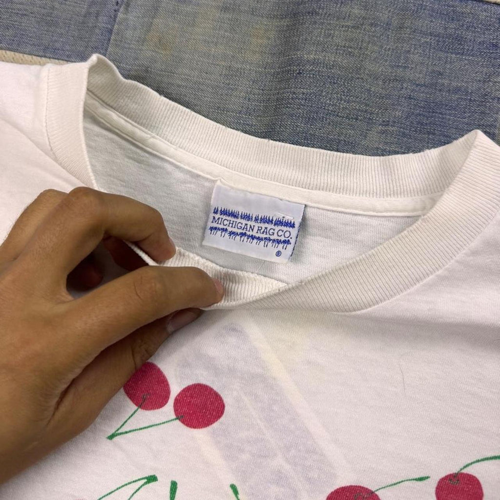 1990s Michigan Rag Co. Cherry All-Over Print Tee | Oversized
