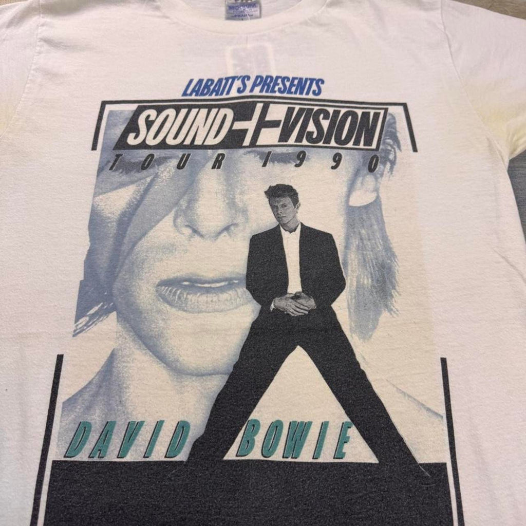 Original vintage 1990 David Bowie “Sound + Vision Tour” T-shirt sz L