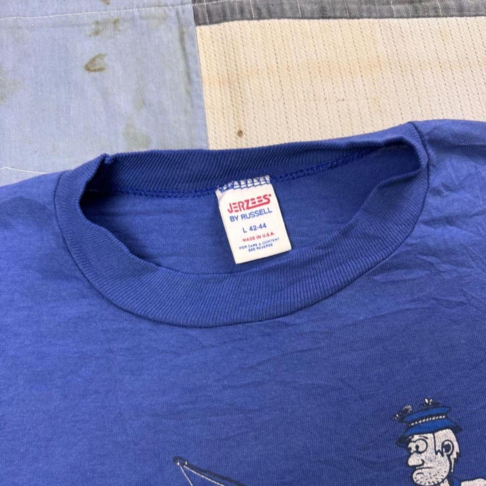 1980s My Friends Say I Fish Too Much Funny Fishing Tee | Large