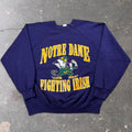 1980s Notre Dame Fighting Irish Leprechaun Raglan Crewneck Sweatshirt | Large