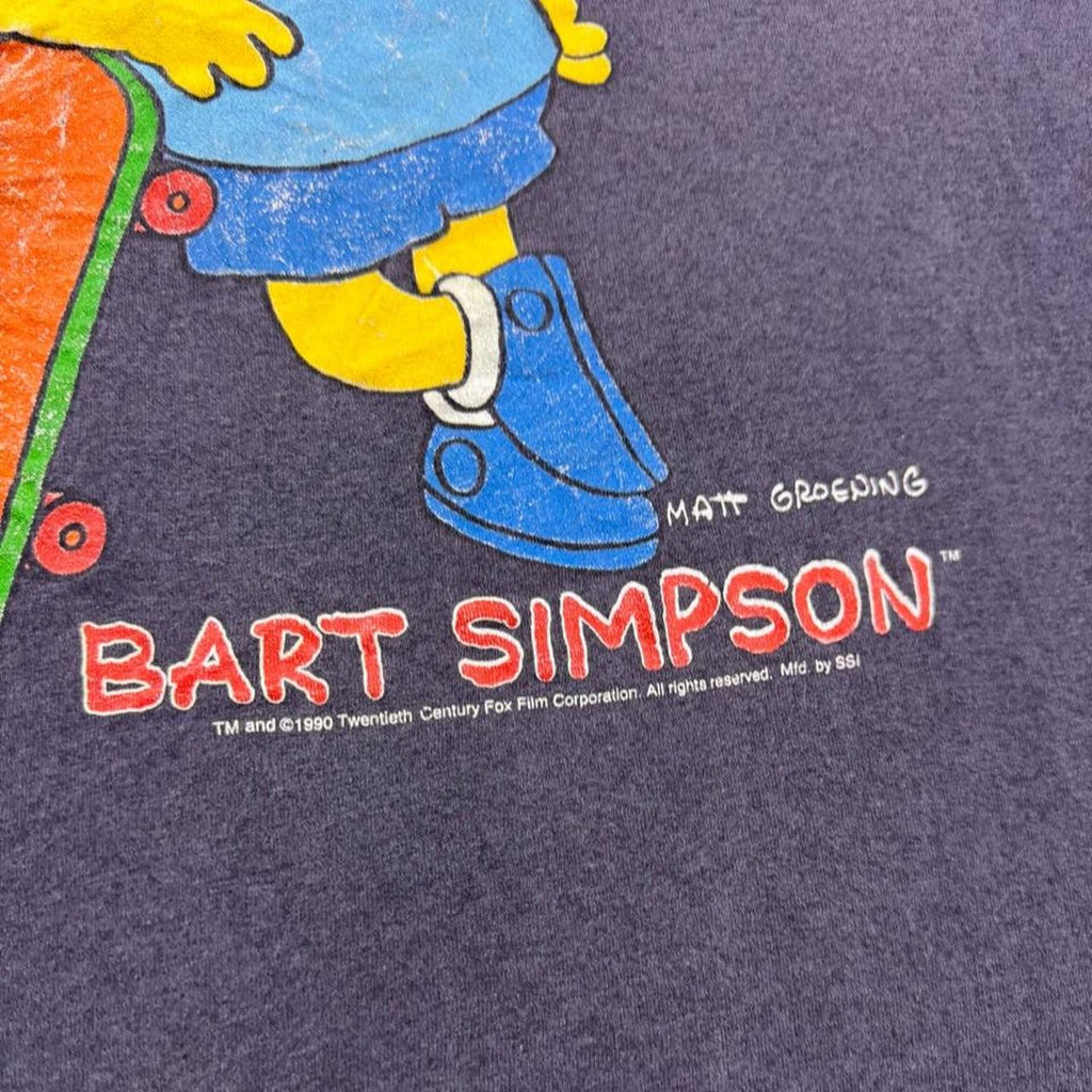 1990 Bart Simpson Cool Your Jets Skateboard Tee | Medium