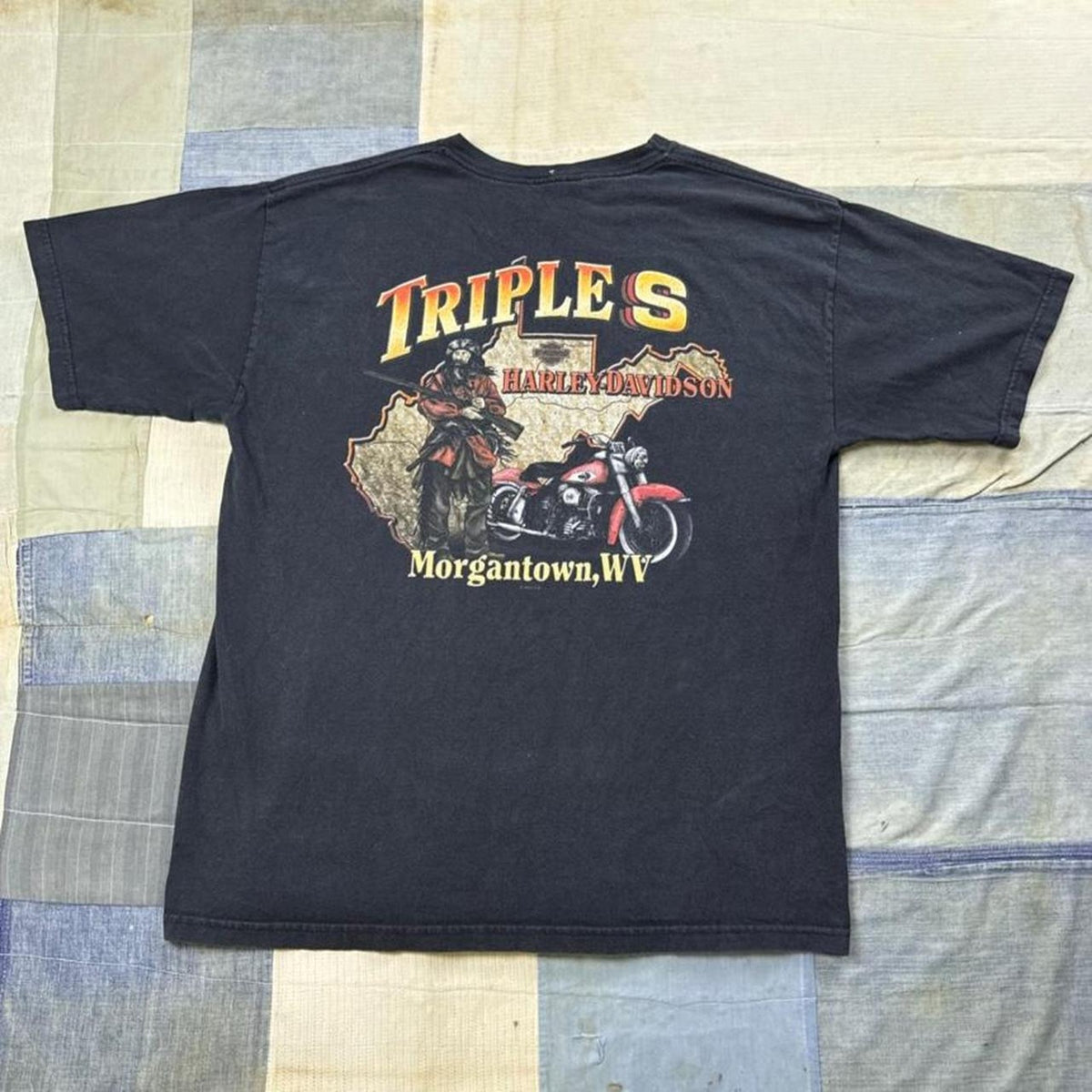 2000 Harley-Davidson “Hog's Blood” Pocket Tee Morgantown WV | Large