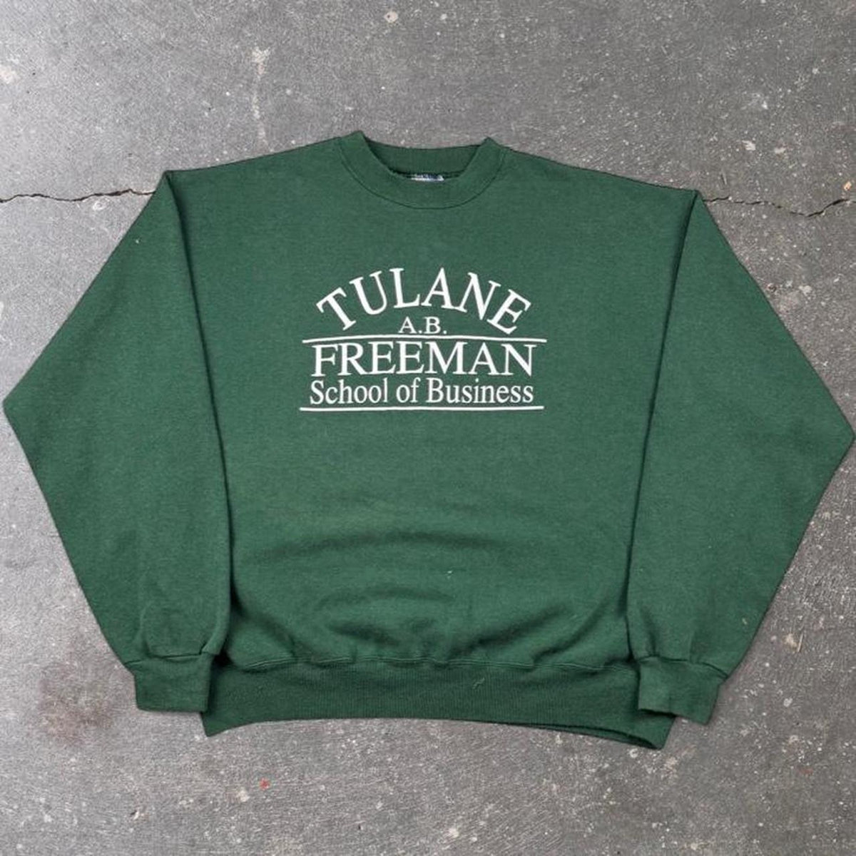 1980s Tulane A.B. Freeman School of Business Hanes Crewneck | 24.5x25.5
