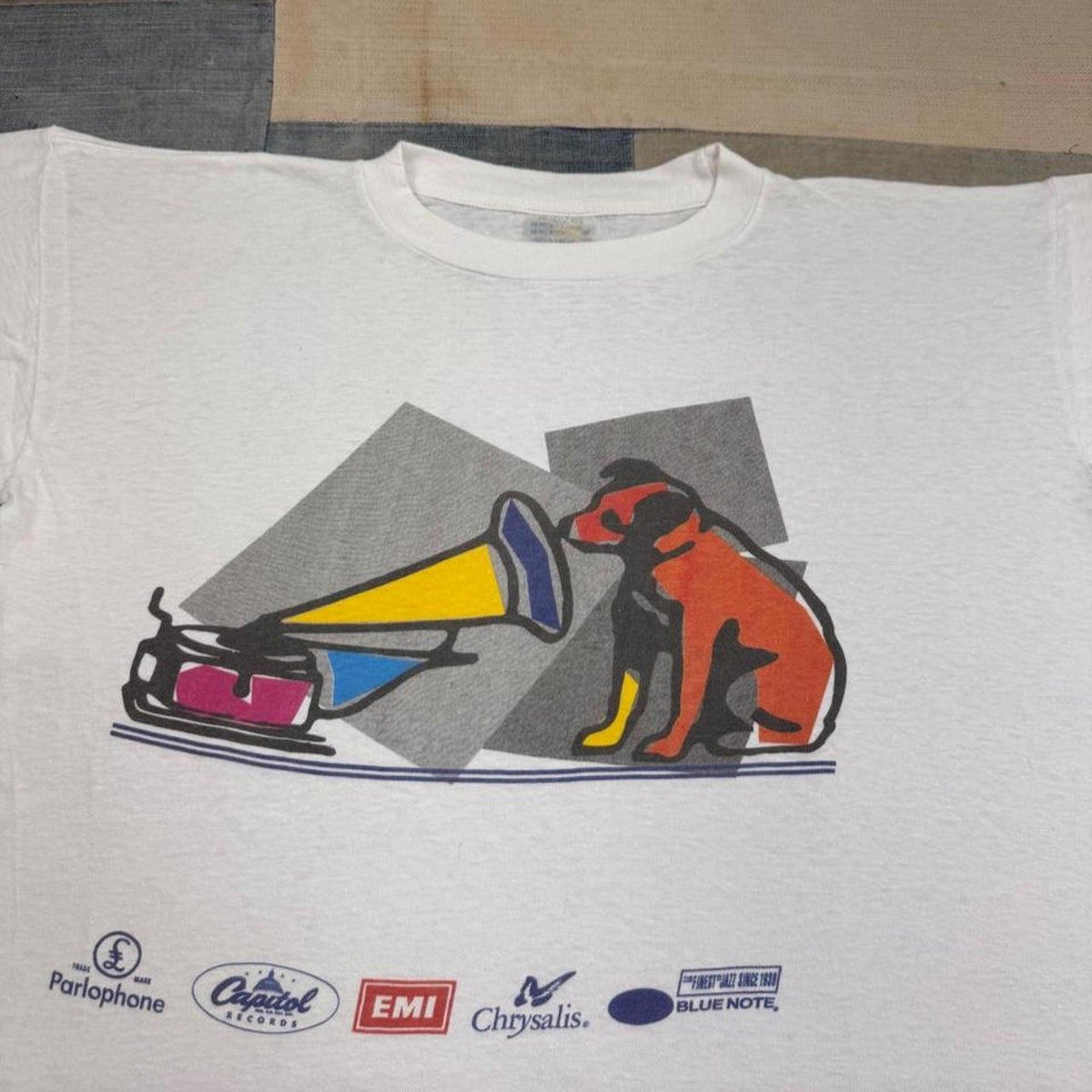 1990s EMI Records His Master's Voice Promo Tee | L