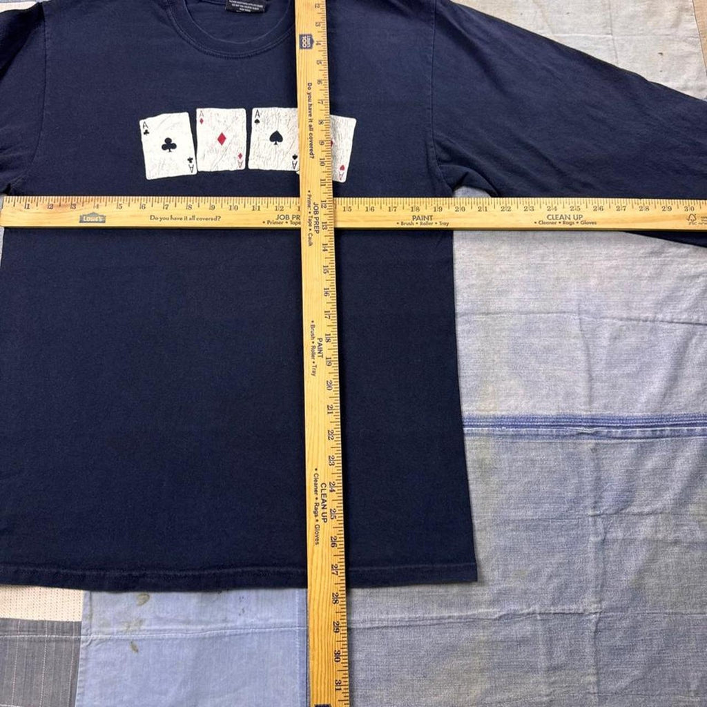2000s Steve & Barry's Four Aces Playing Cards Long Sleeve Tee | Medium