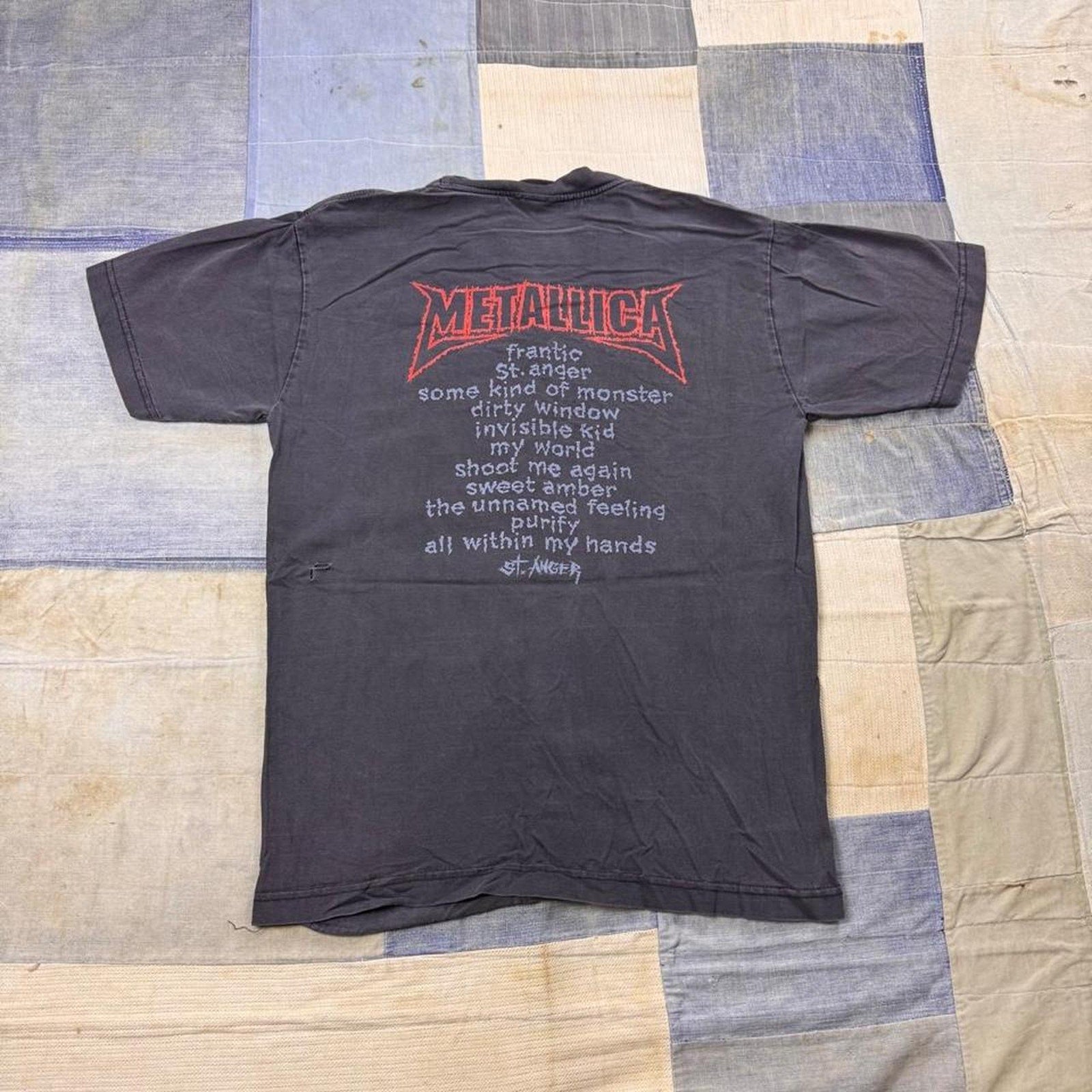 2003 Metallica St. Anger Tracklist Tee | Small