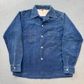 1950s Corduroy Loop Collar Shirt | L
