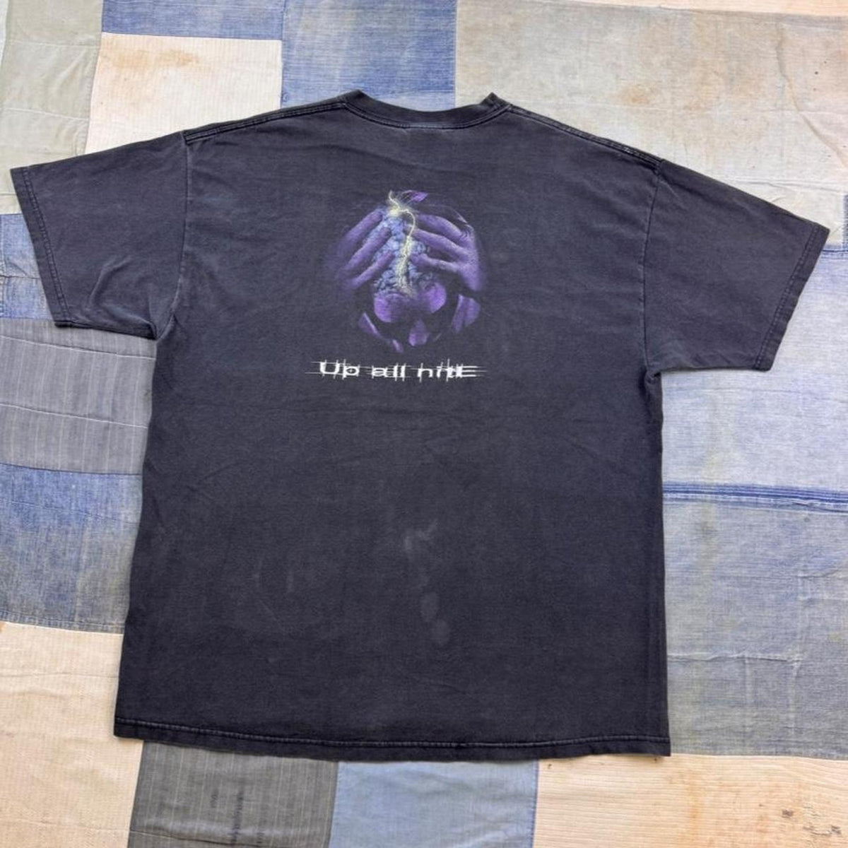 2000s BFG Asylum Up All Nite Gaming Computer Graphic Tee | XL