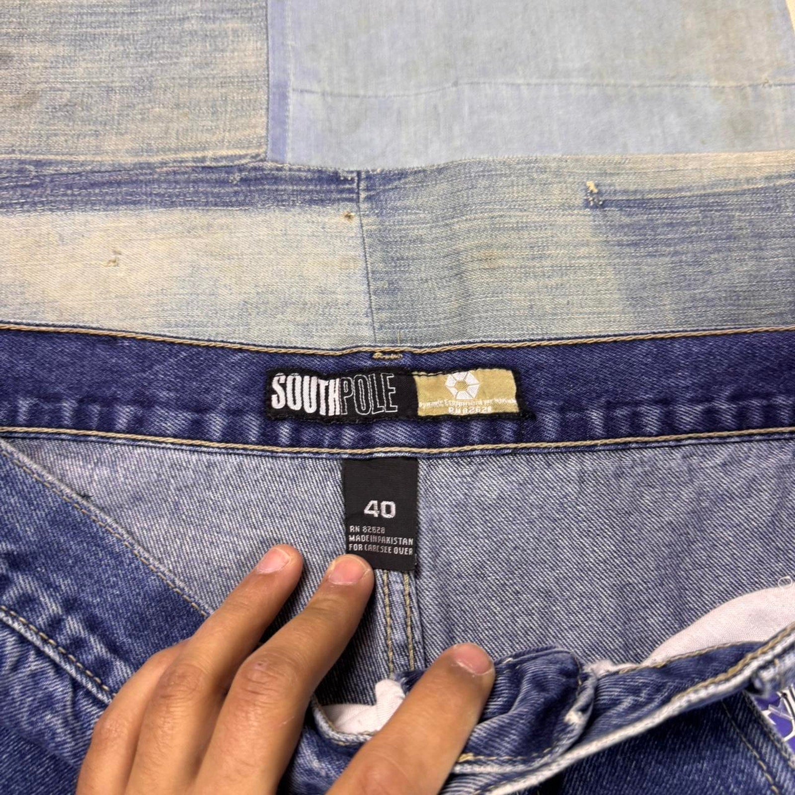 2000s Southpole yellow tab baggy jeans | 36x31