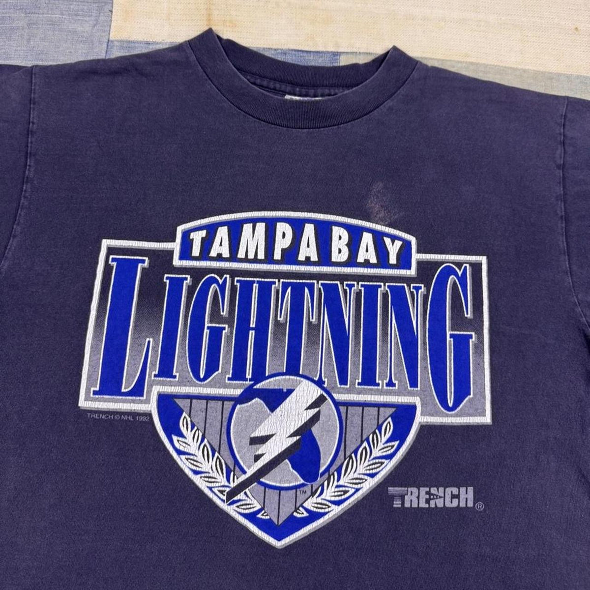 1990s Tampa Bay Lightning Trench T-Shirt | L