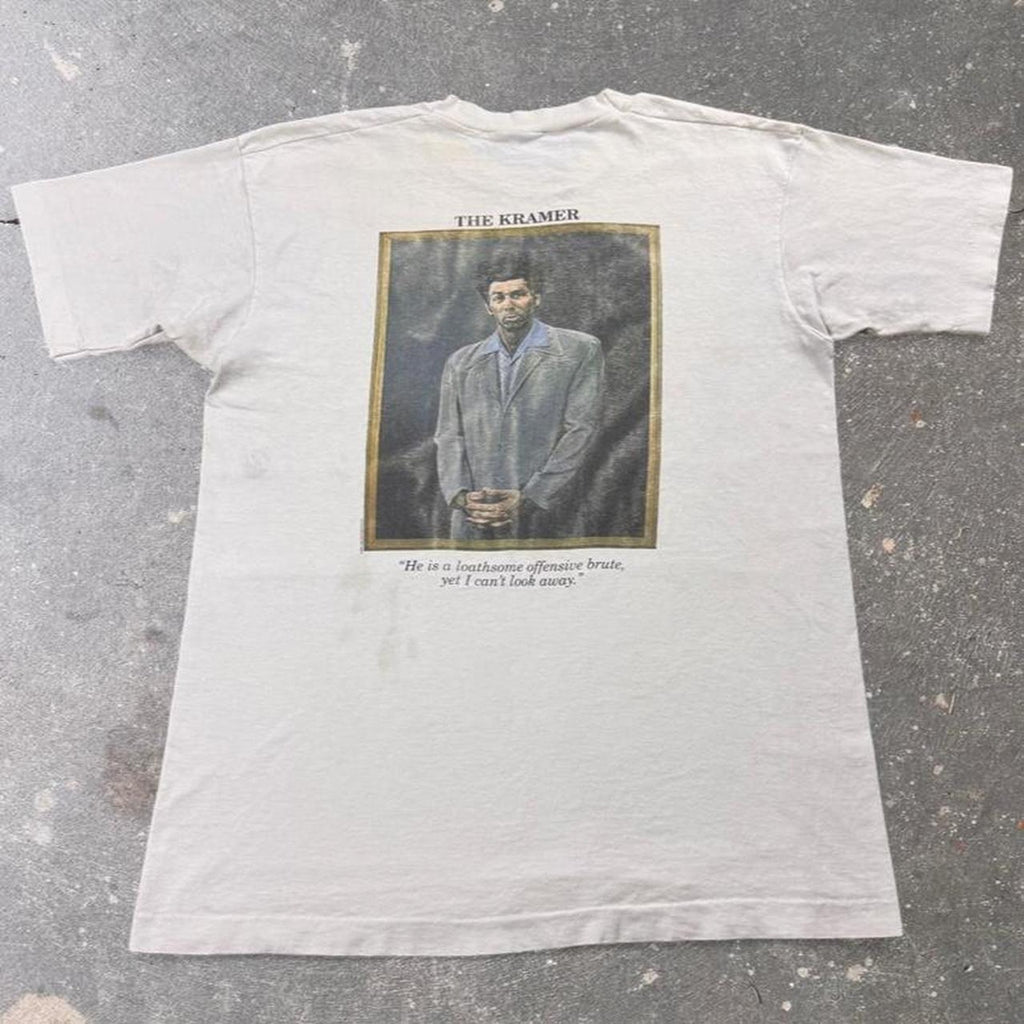1990s Seinfeld The Kramer Character distressed Graphic Tee | Large