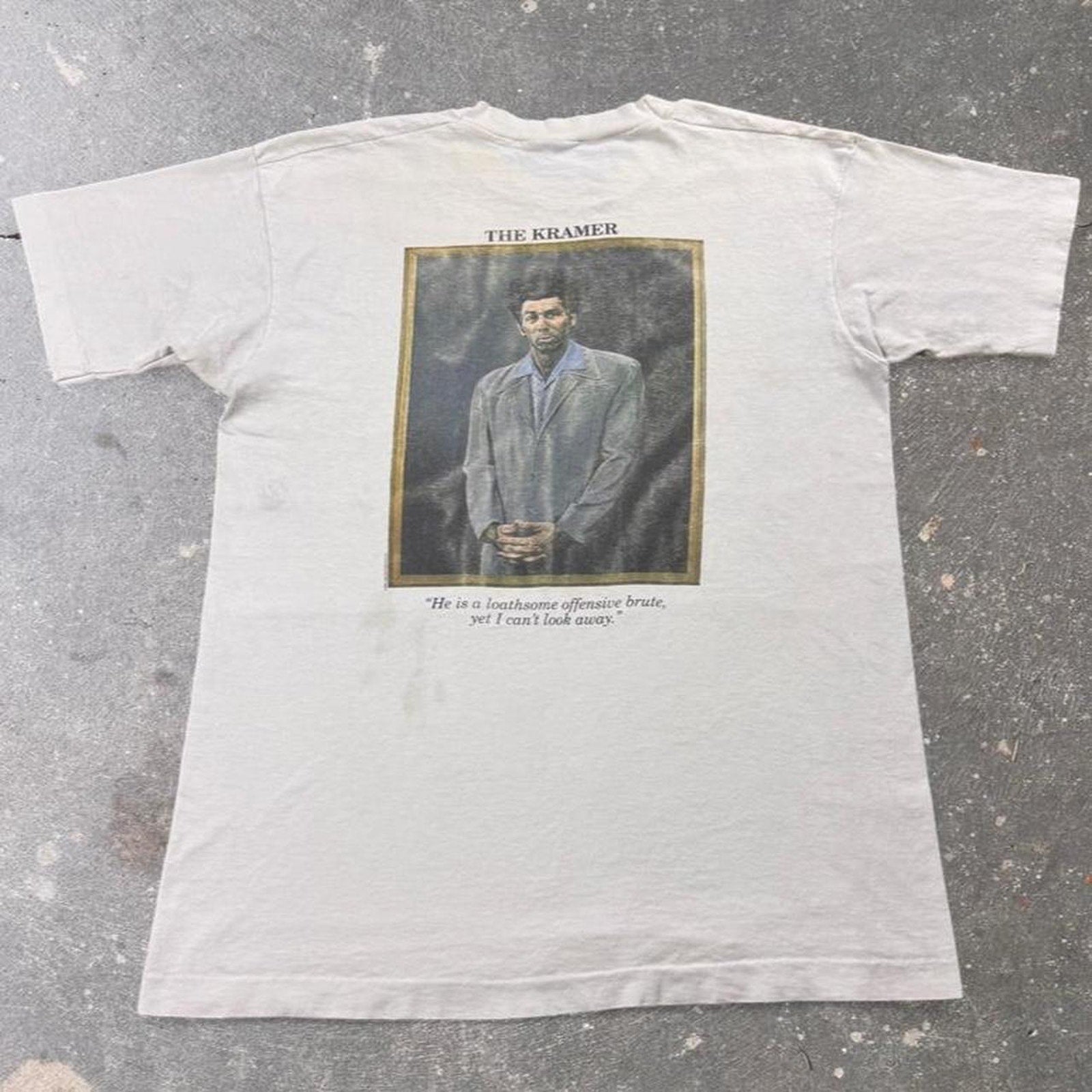 1990s Seinfeld The Kramer Character distressed Graphic Tee | Large