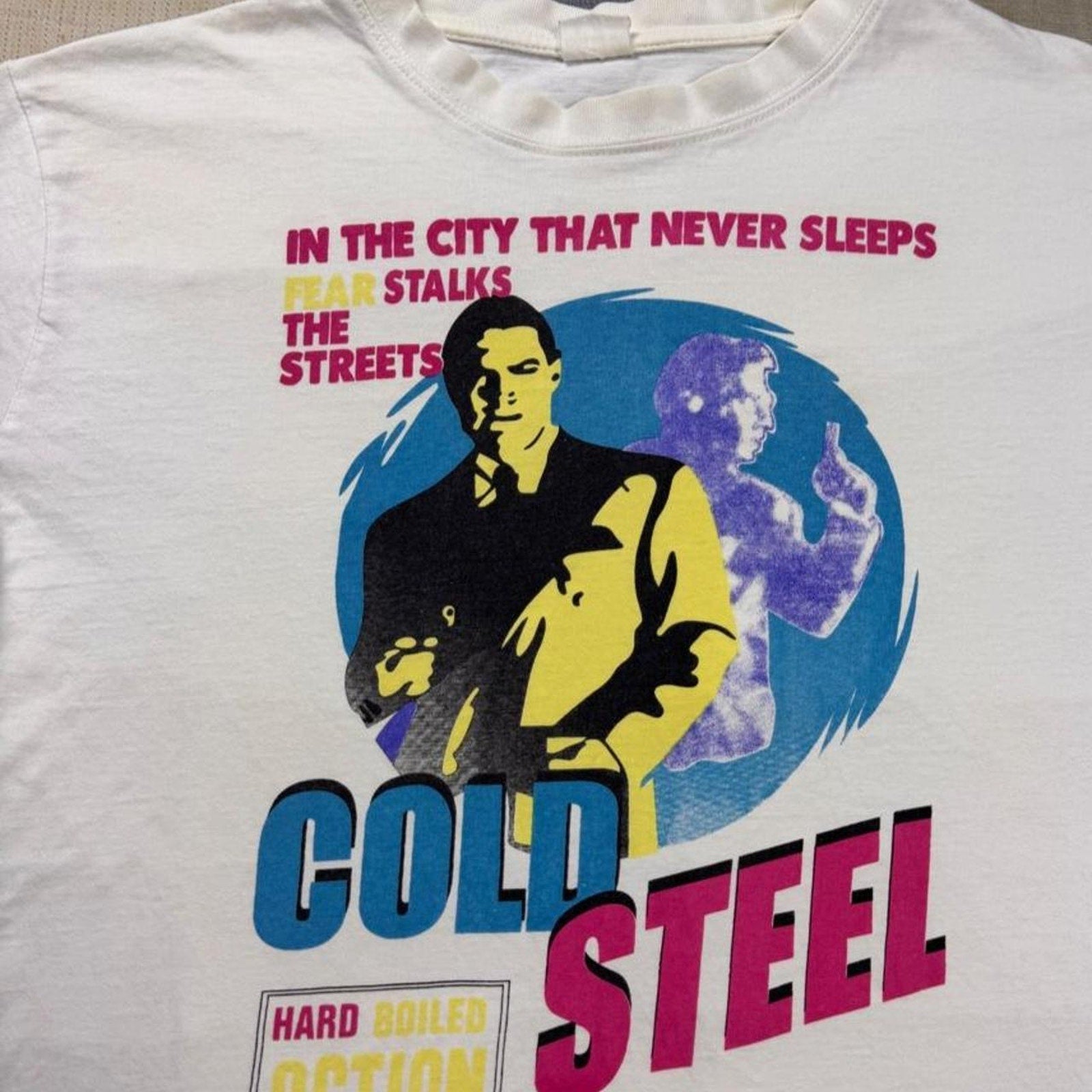 1990s Cold Steel Hard Boiled Action Graphic Tee | XL
