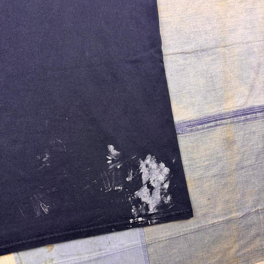 2000s Salvation Gothic Skull Cross Wings Fleur-de-Lis Black Graphic Tee | Medium