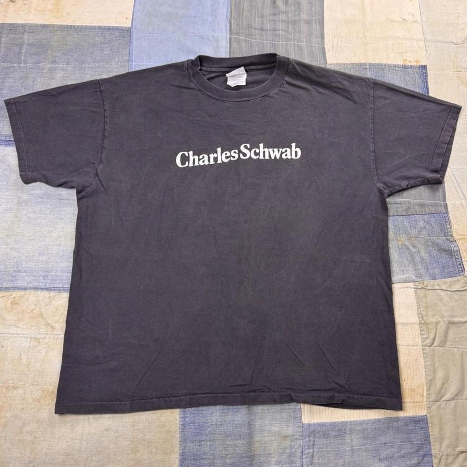 1990s Charles Schwab Corporate Logo Tee | XL