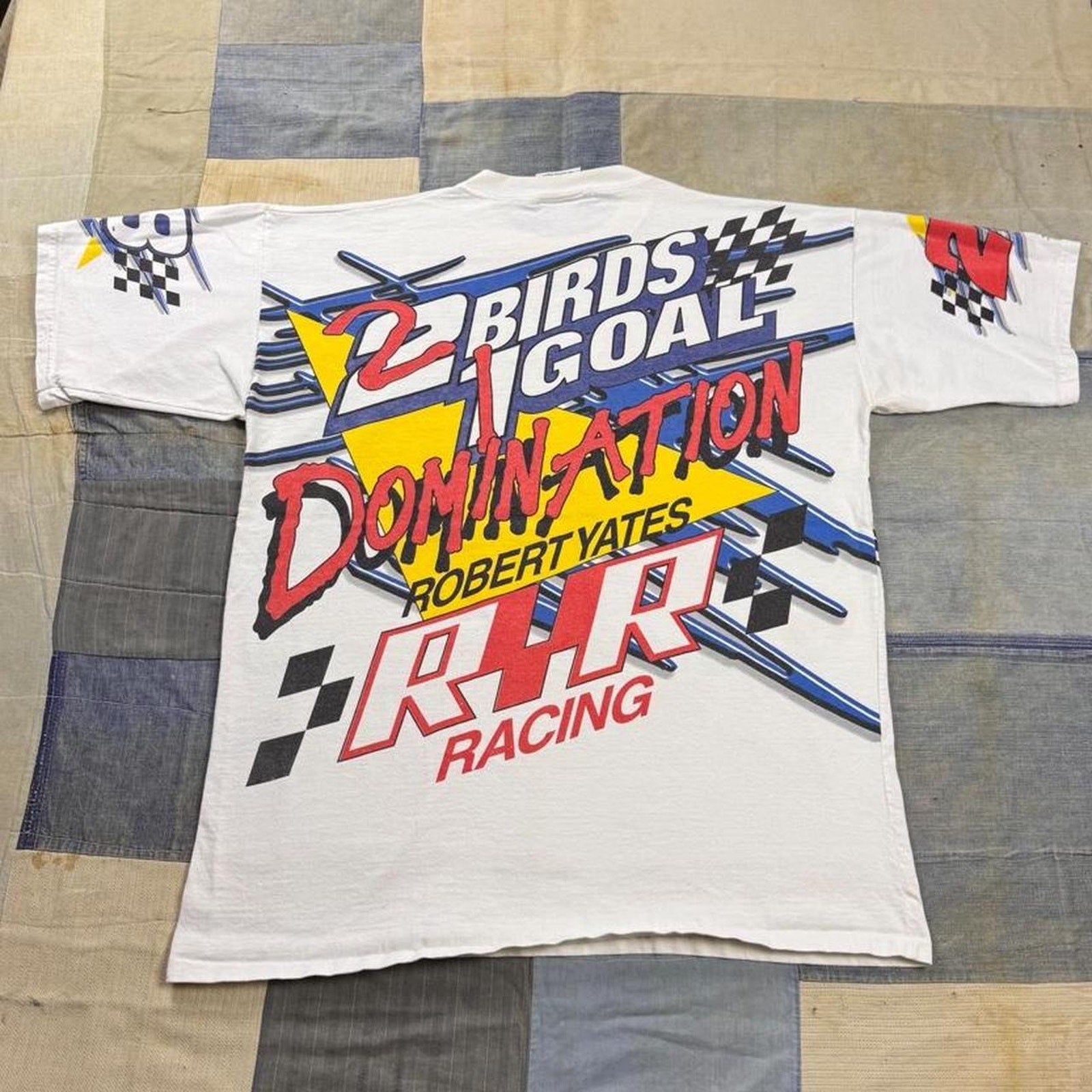 1990s Chase Racewear Robert Yates Racing all-over print tee | XXL