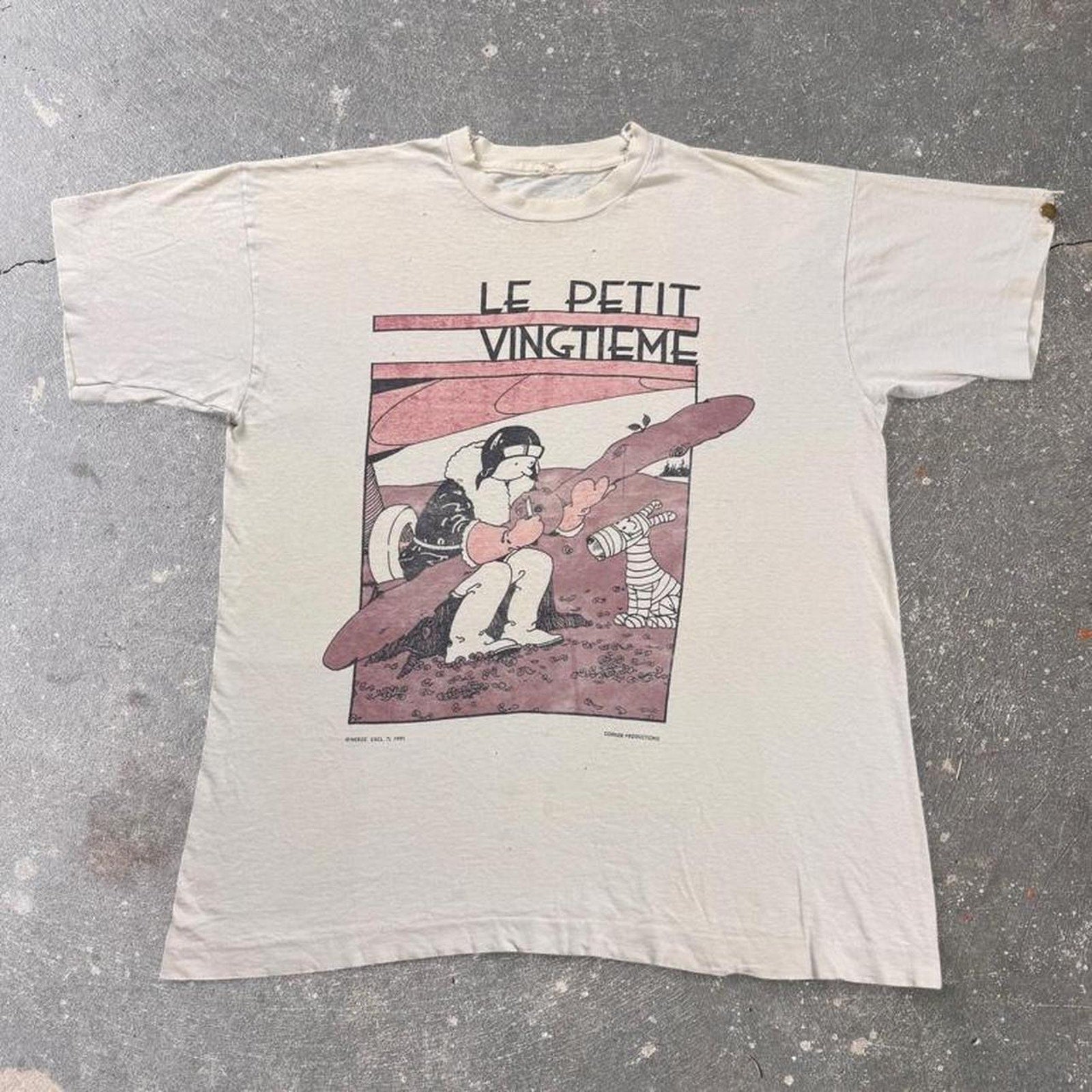 1991 Hergé Le Petit Vingtième Popol et Virginie Tee | Large Fit