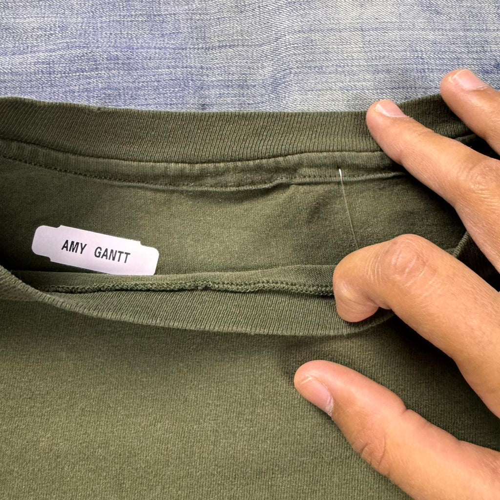 1990s olive green cotton Blank t-shirt | medium
