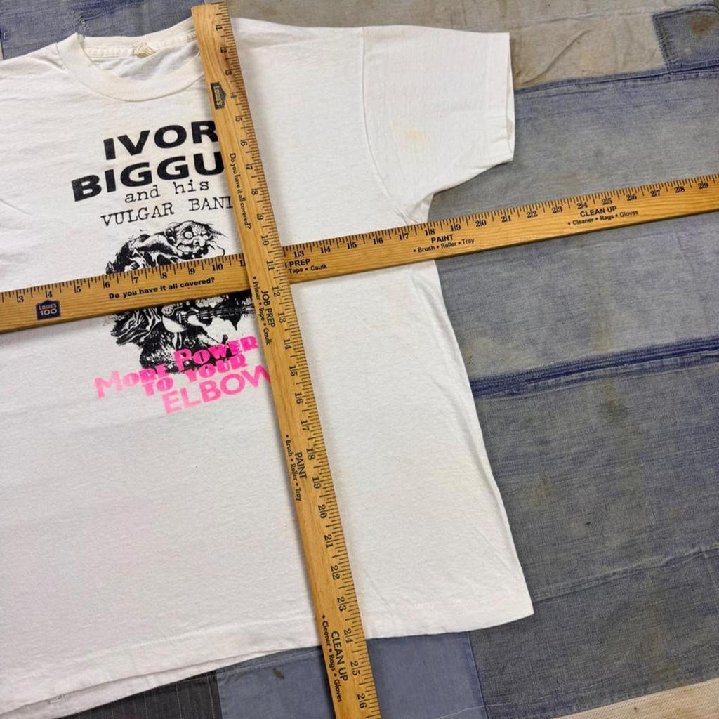 1990 Ivor Biggun and His Vulgar Band “More Power To Your Elbow!” tee | Small