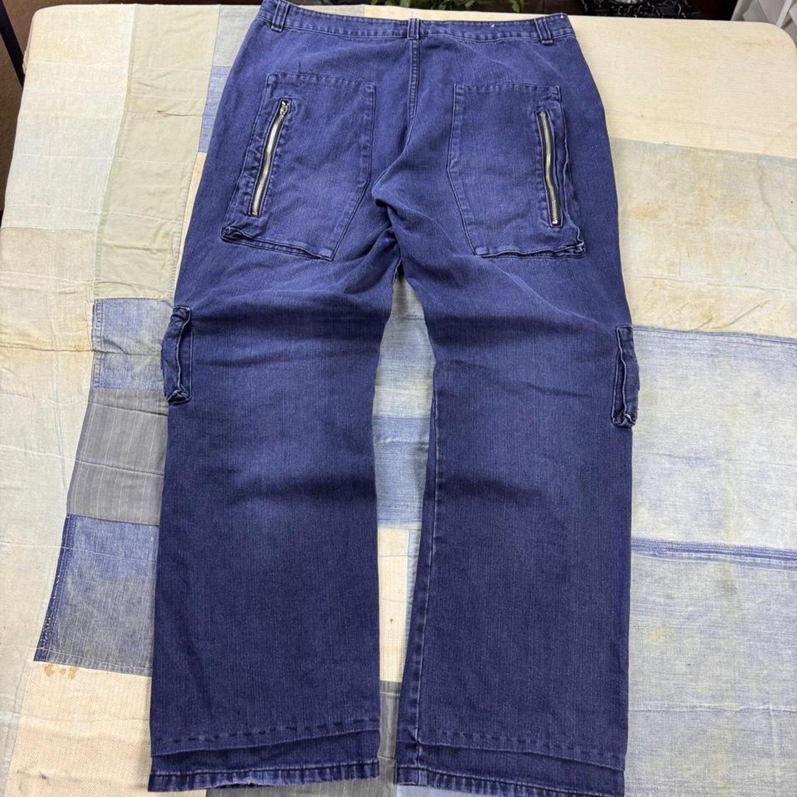2000s Al Sole Multi Pocket Baggy Cargo Jeans | 38x32