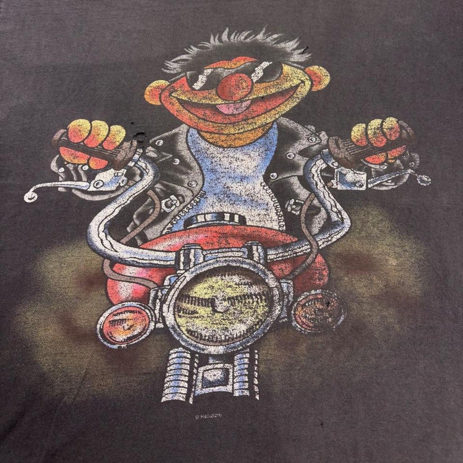 1990s The Muppets Animal Motorcycle Biker Graphic Tee | XXL