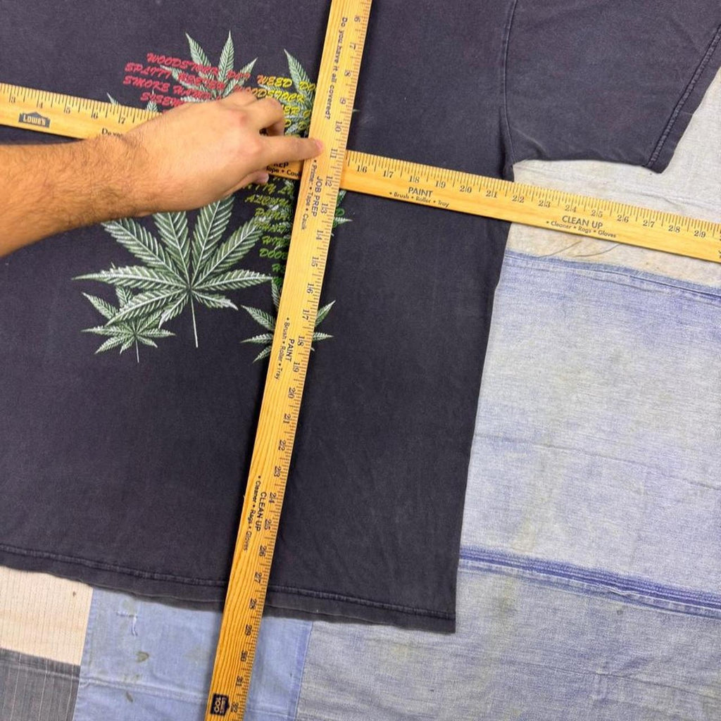 1990s Weed Leaf Slang Names Tee | L
