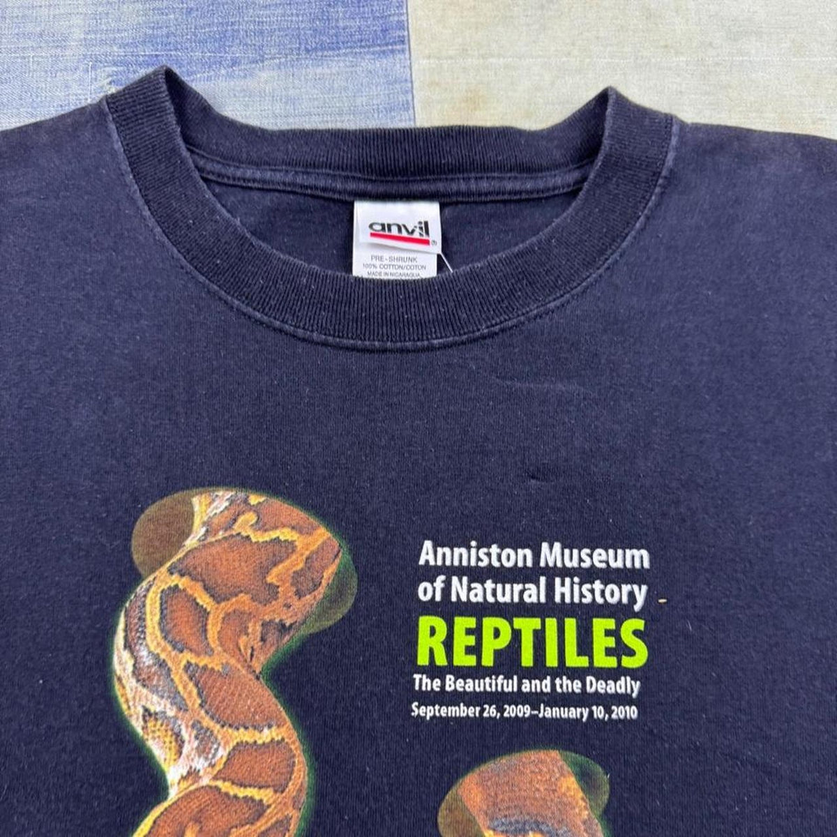 1999 Anniston Museum Reptiles Snake Exhibit Graphic Tee | XL