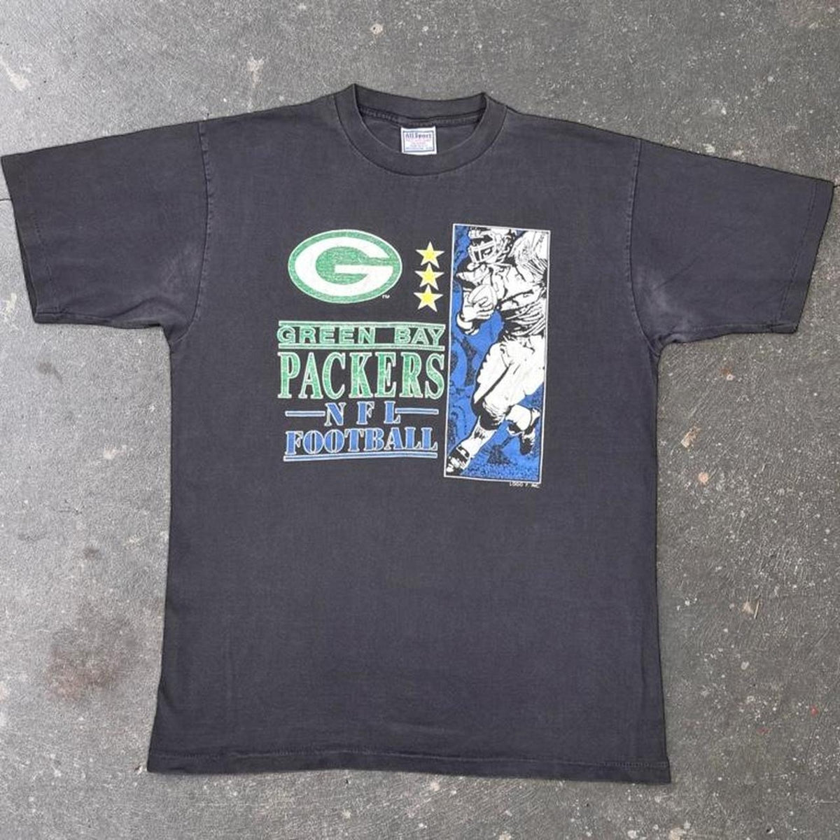 1990s Green Bay Packers NFL Football Graphic Tee All Sport | Extra Large